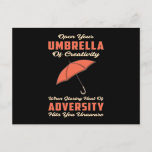 Umbrella Cloud Rain Weather Raindrop Rainy Gift Postcard