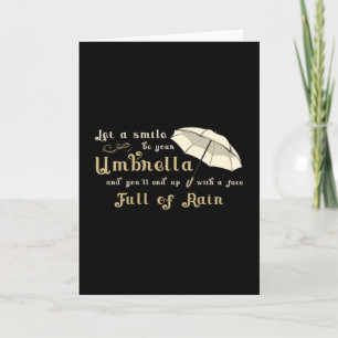 Umbrella Cloud Weather Rain Raindrop Rainy Gift Card