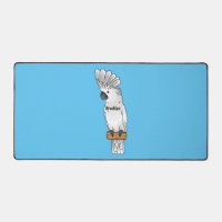 Umbrella cockatoo bird cartoon illustration