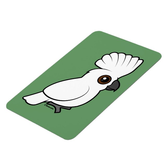 Umbrella Cockatoo (raised) Magnet (Left Side)