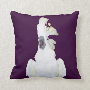 Umbrella Cockatoo Throw Pillow