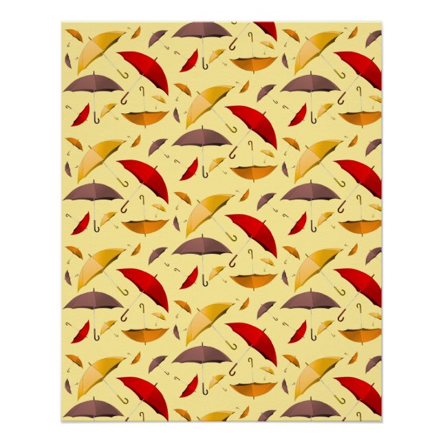 Umbrella colourful pattern poster (Front)