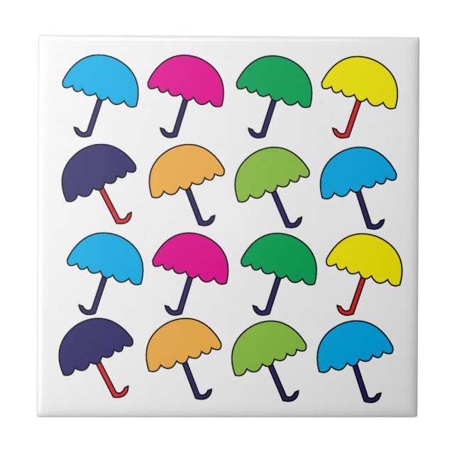 Umbrella Colourful Umbrella  Tile (Front)