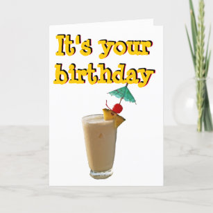 Cocktail Drink Birthday Cards Zazzle Uk