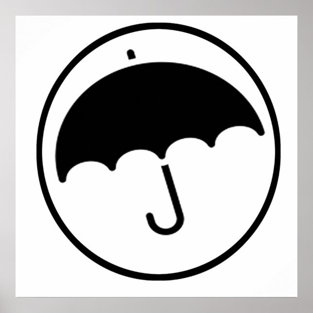 Umbrella in Circle Poster (Front)