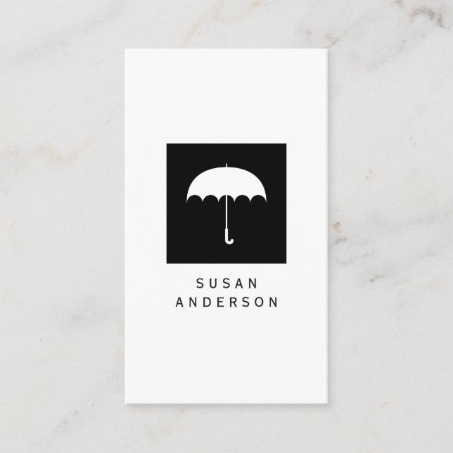 Umbrella Logo Business Card (Front)