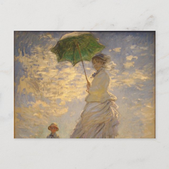 Umbrella Monet Painting Postcard (Front)