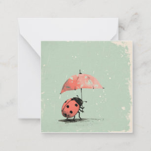 Umbrella Parade: Adorable Ladybug Card