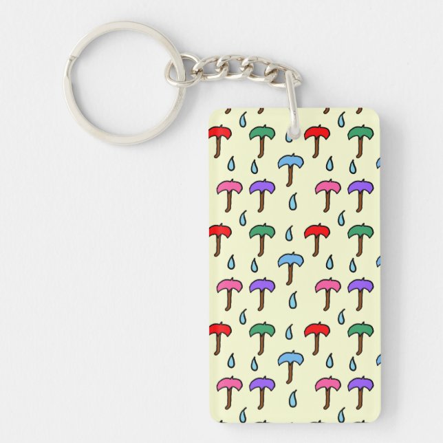 Umbrella Pattern Key Ring (Front)