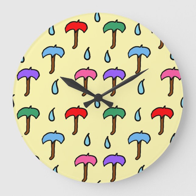 Umbrella Pattern Large Clock (Front)