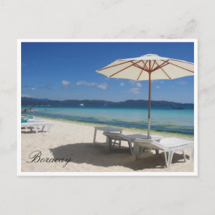 umbrella relax boracay postcard