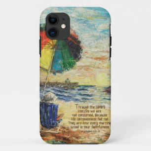 Umbrella Sunrise Lamentations 3:22-23 iPhone 11 Case