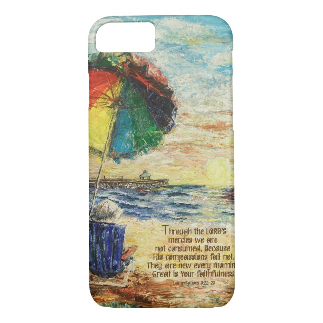 Umbrella Sunrise Lamentations 3:22-23 Case-Mate iPhone Case (Back)