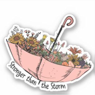 Umbrella Wildflowers Stronger Than Storm 