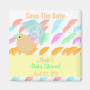 Umbrellas Baby Shower Magnet