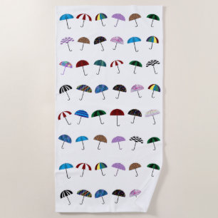 Umbrellas Beach Towel