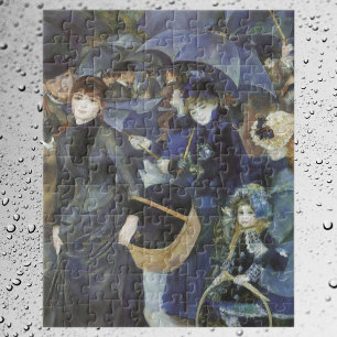Umbrellas by Pierre Renoir, Vintage Impressionism Jigsaw Puzzle