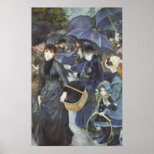 Umbrellas by Pierre Renoir, Vintage Impressionism Poster