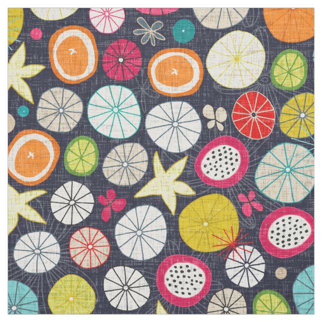 umbrellas cobalt fabric (Swatch)