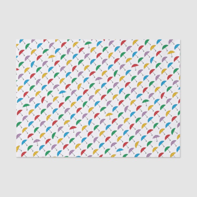 Umbrellas in Rain Tissue Paper (Front)