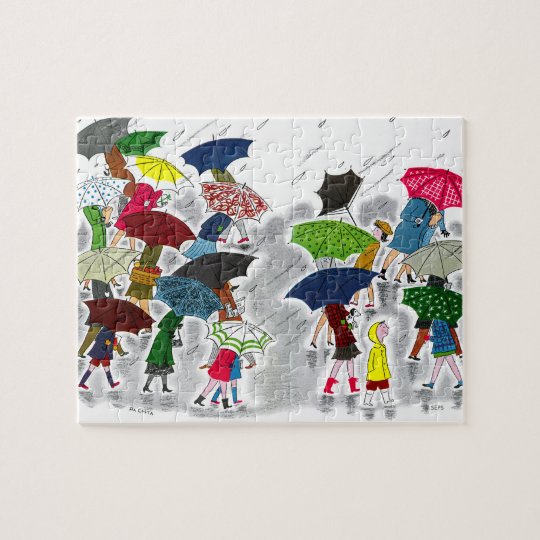 Umbrellas Jigsaw Puzzle Zazzle.co.uk