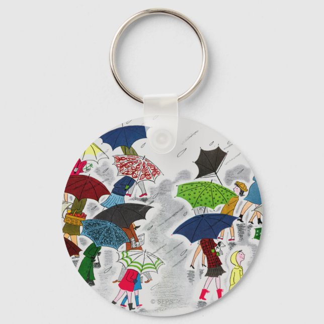Umbrellas Key Ring (Front)