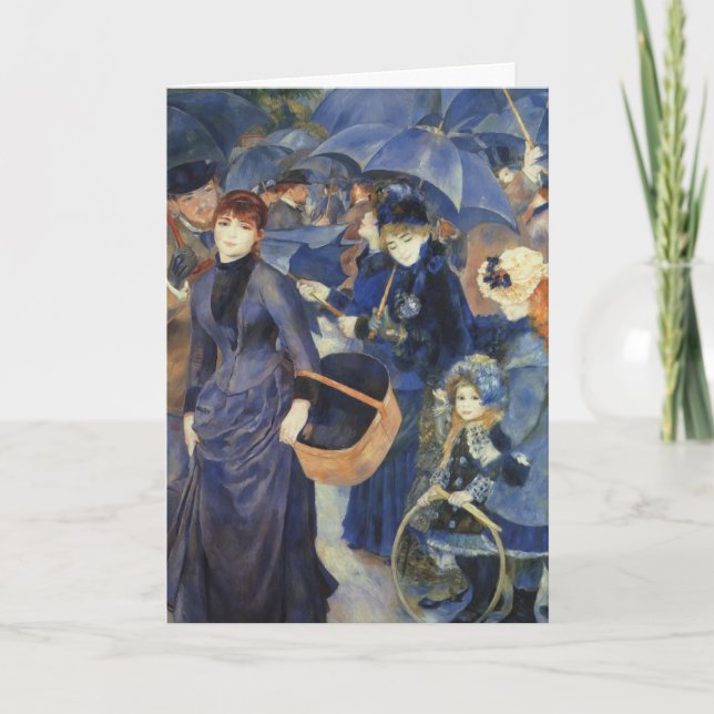 Umbrellas - Renior Birthday Card (Front)