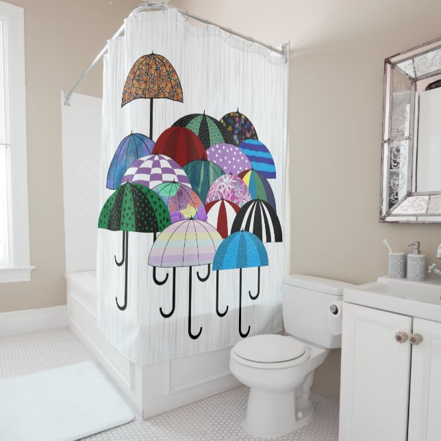 Umbrellas Shower Curtain (In Situ)