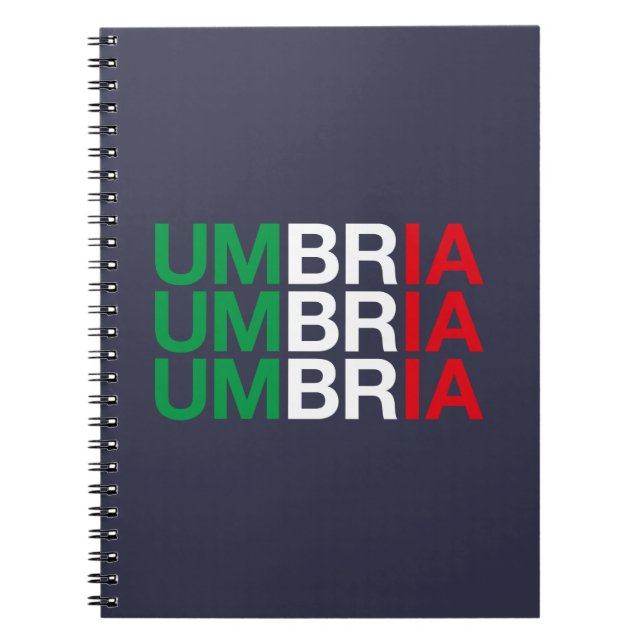 UMBRIA Italian Flag Notebook (Front)