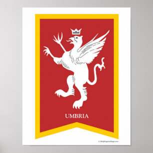 Umbria Italy Region Crest Art Print
