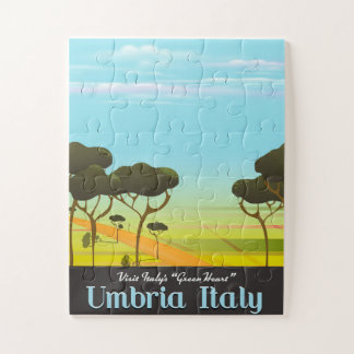 Umbria Italy travel poster Jigsaw Puzzle