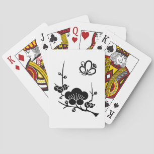 Ume branch and Butterfly-shaped ume blossom Playing Cards