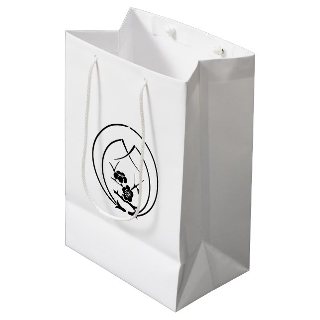 Ume branch in Embracing pine needles Medium Gift Bag (Front Angled)
