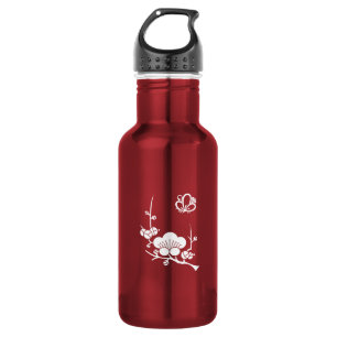 Ume branch & shadowed butterfly-shaped ume blossom 532 ml water bottle