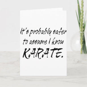 Ume I Know Karate T Shirt Card