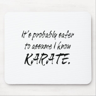Ume I Know Karate T Shirt Mouse Mat