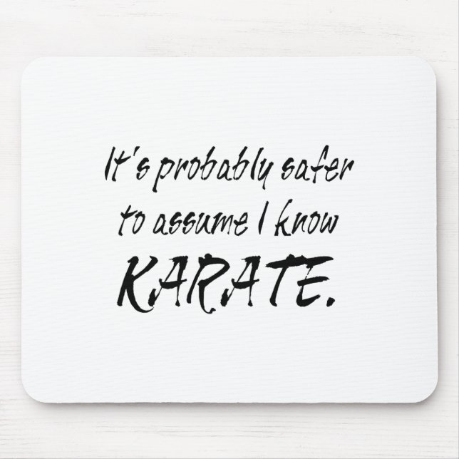 Ume I Know Karate T Shirt  Mouse Mat (Front)