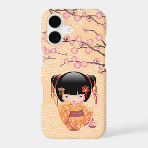 Ume Kokeshi Doll - Japanese Peach Geisha Girl