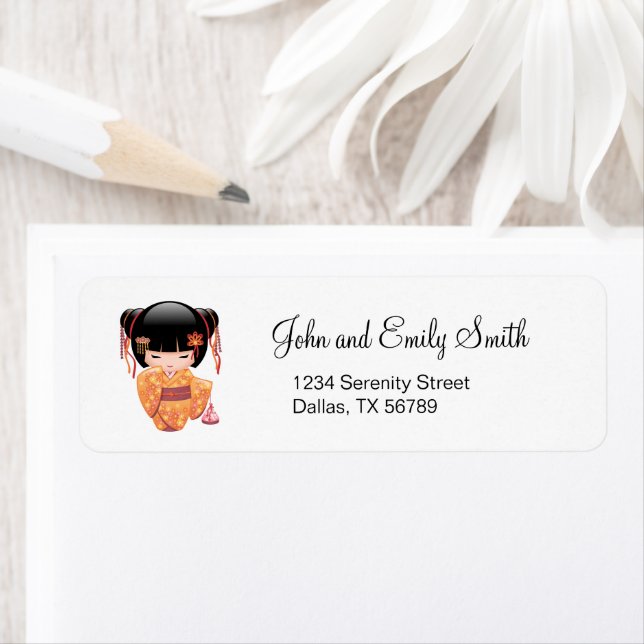 Ume Kokeshi Doll - Japanese Peach Geisha Girl (Insitu)