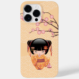 Ume Kokeshi Doll - Japanese Peach Geisha Girl Case-Mate iPhone 14 Pro Max Case