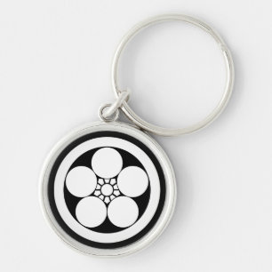 Umebachi-style plum blossom in a circle key ring