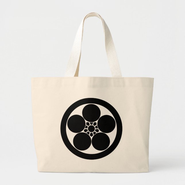 Umebachi-style plum blossom in a circle large tote bag (Front)
