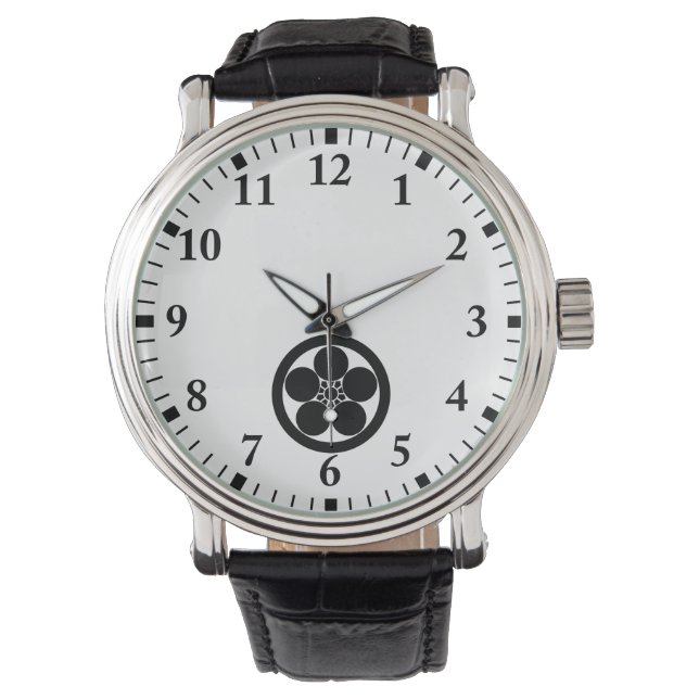 Umebachi-style plum blossom in a circle watch (Front)