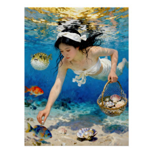 "Umi Blossom" – An Ocean Portrait Poster