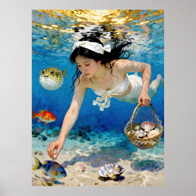 "Umi Blossom" – An Ocean Portrait             Poster (Front)