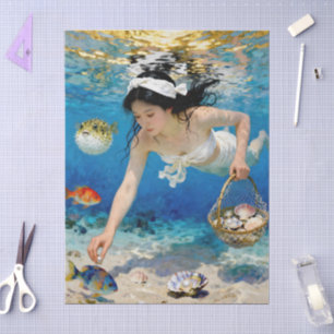 "Umi Blossom" – An Ocean Portrait Tissue Paper