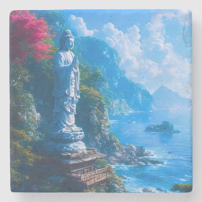 Umi no Hotoke The Buddha of the Sea Stone Coaster (Front)