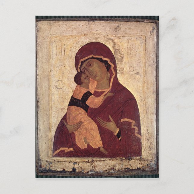 Umilenie Virgin of Wladimir, Moscow School Postcard (Front)