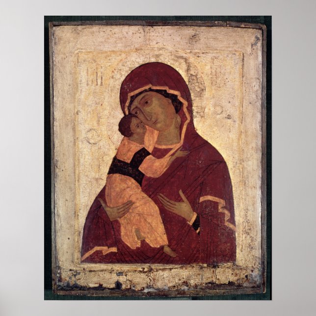 Umilenie Virgin of Wladimir, Moscow School Poster (Front)