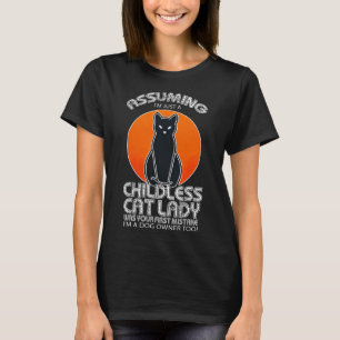 Uming Childless Cat Lady Dog And Cat Owners Hallow T-Shirt